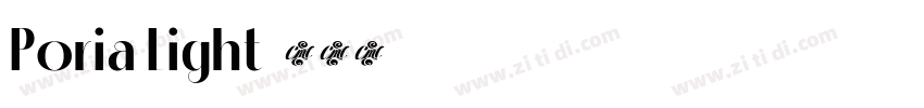 Poria Light字体转换